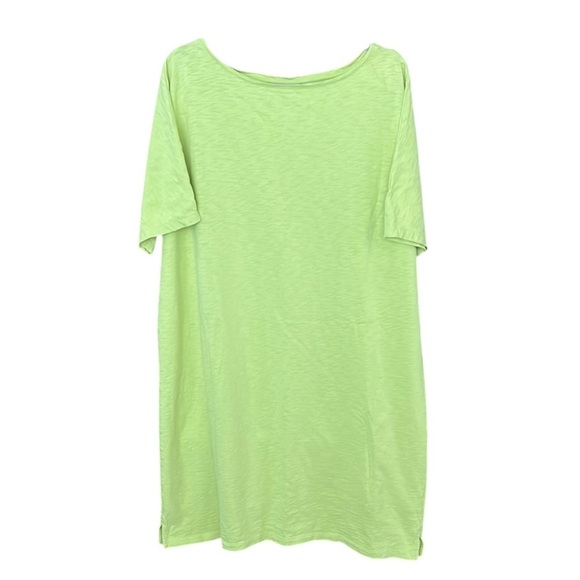 J Jill Chartruese Yellow Green Tee Shirt Tunic Dress 2X - Picture 1 of 4